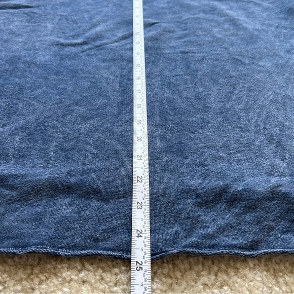 T.La By Anthropologie Quarter Zip Hoodie Women's Size L Washed Blue Pullover - Picture 7 of 8